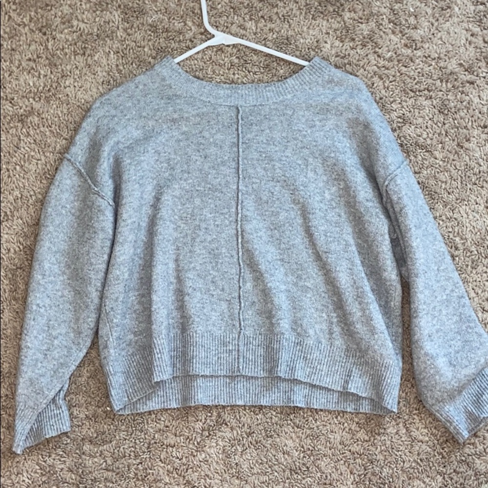 soft grey sweater